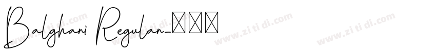 Balghari Regular字体转换